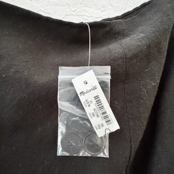 Madewell Linen-Cotton Blend Wrap Midi Skirt in Black - Picture 9 of 9